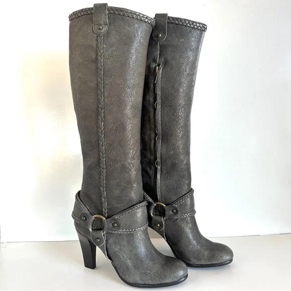 Frye | Shoes | Frye Vicki Tall Gray Distressed Harness  display picture 2